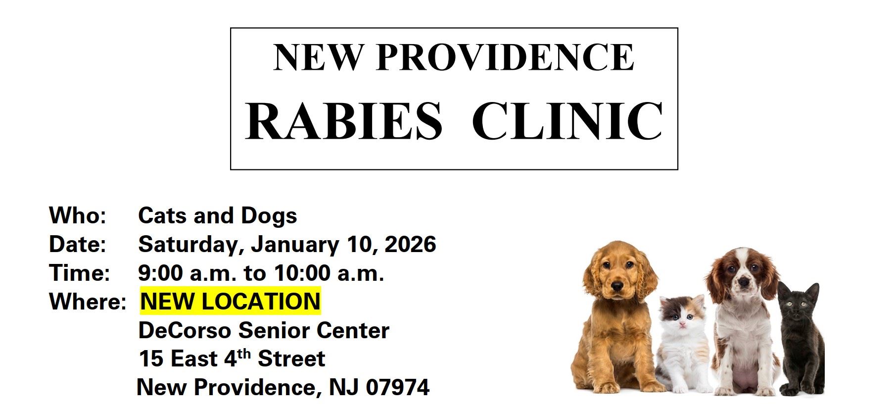 rabies clinic 2026