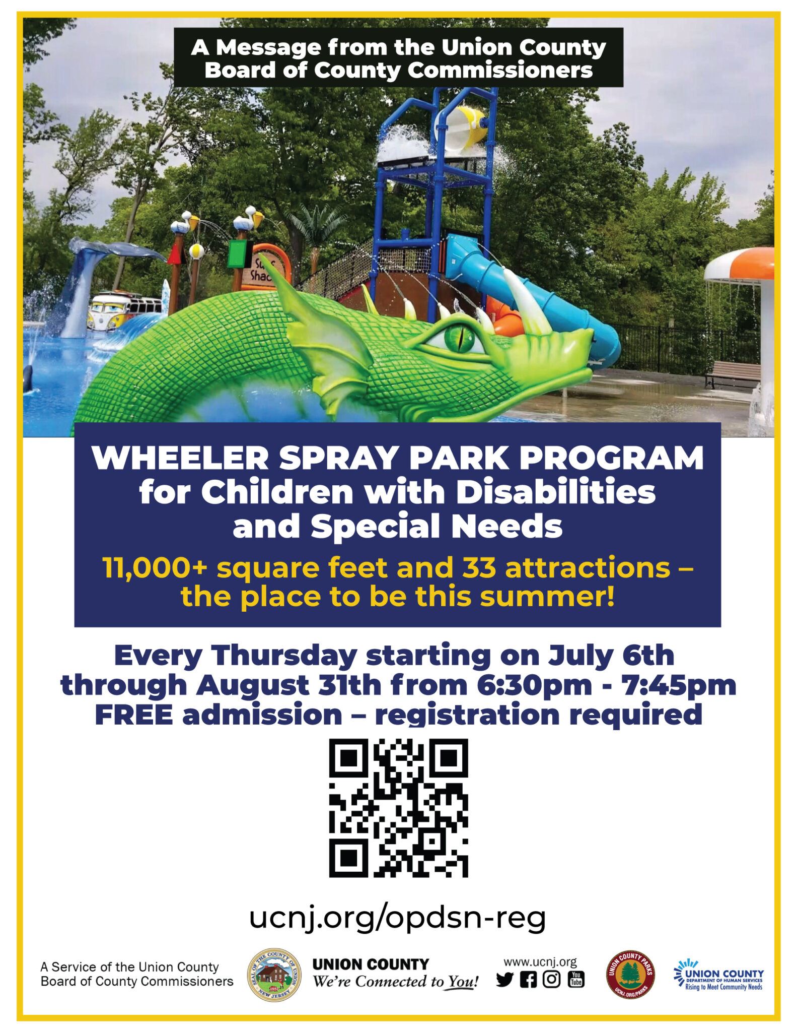 Union County Spray Park flyer