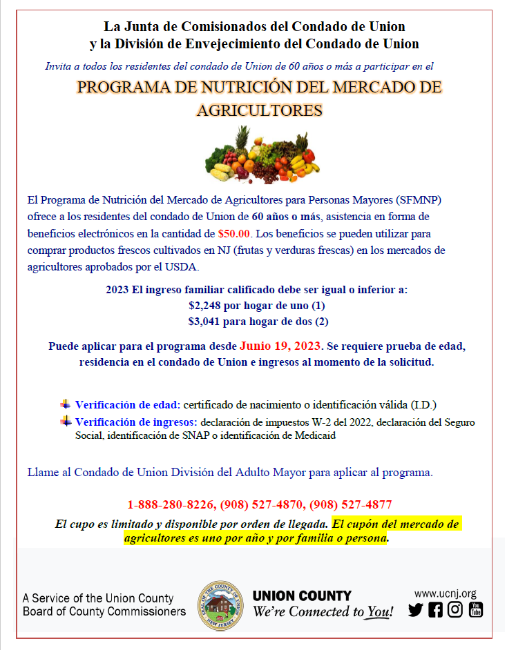 Farmers Market Flyer Spanish